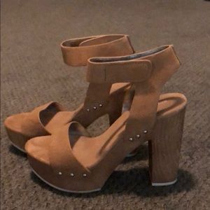 BCBGeneration Tan Heels